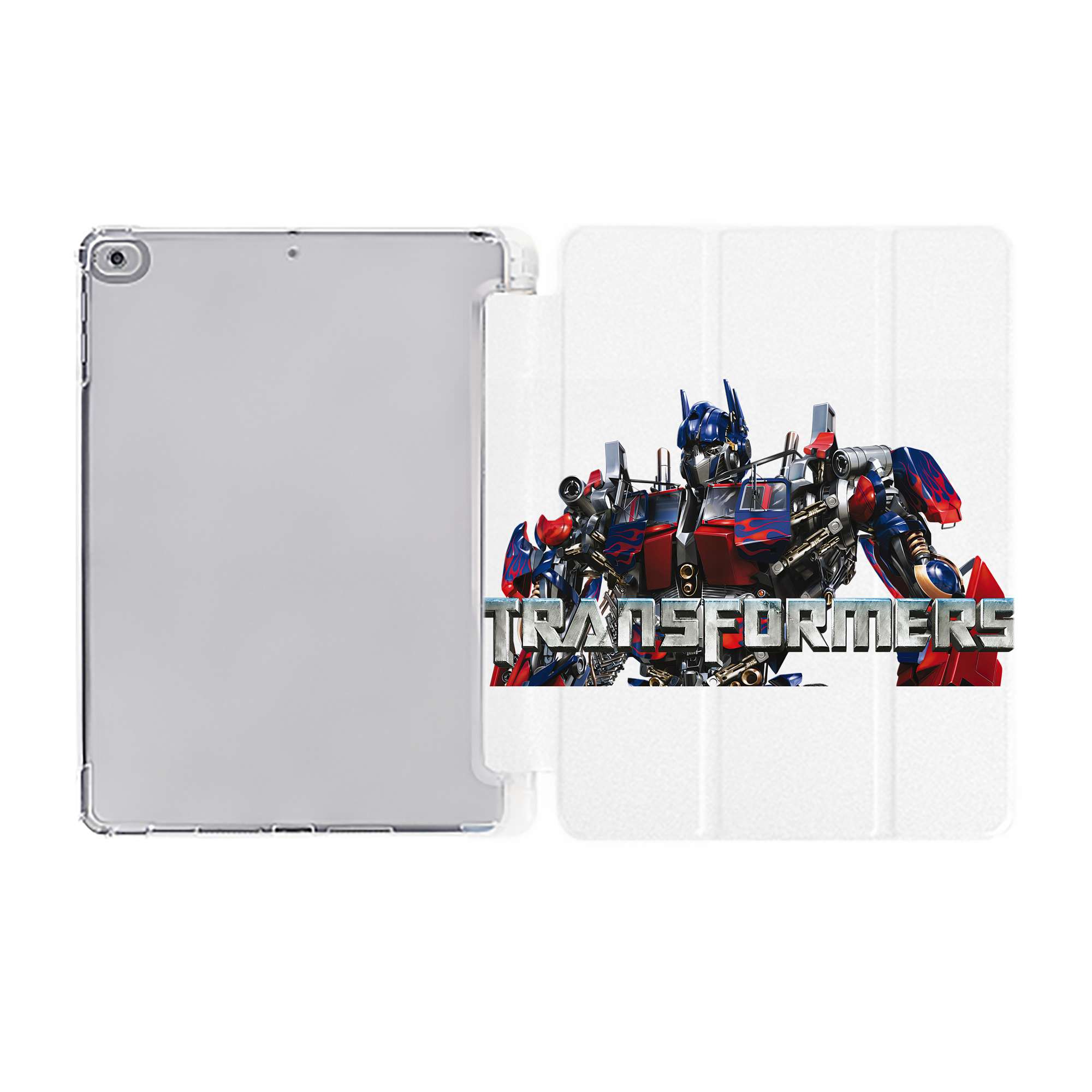 （画像用） Transformers トランスフォーマー IPad ケース ペン収納付き 三つ折りスタンド PUレザー×シリコン 対応機種9.5/10.5/10.9インチ